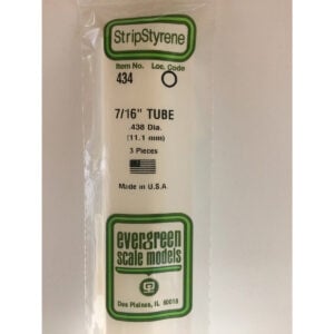 Evergreen 24 inch Long White Tubing .438in Pack of 3 EVE 434