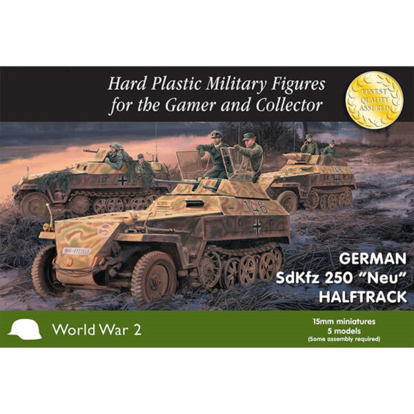 Plastic Soldier Company German Sdkfz 250 Neu Halhtrack 15MM PSC WW2V15015