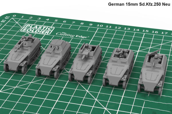 Plastic Soldier Company German Sdkfz 250 Neu Halhtrack 15MM PSC WW2V15015