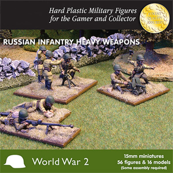 Plastic Soldier Company Russian Heavy Weapons Set of 60 Pieces Bagged 15MM PSC WW2015004