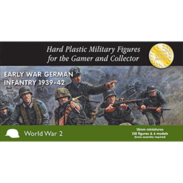 Plastic Soldier Company Early War German Infantry 1939-1942 138 Figures and 6 Models 15MM PSC WW2015008