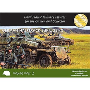 Plastic Soldier Company German SdKfz 251 Ausf C Halftrack Set of 5 Vehicles 15MM PSC WW2V15003