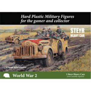 Plastic Soldier Company German Steyr Heavy Cars Set of 5 Vehicles 15MM PSC WW2V15037