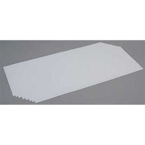 Evergreen 8in x 21in Long White Sheet .010in Pack of 8 EVE 9101