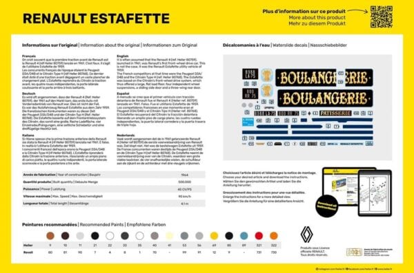 Heller Renault Estafette Delivery Van 1/24 Scale 80743