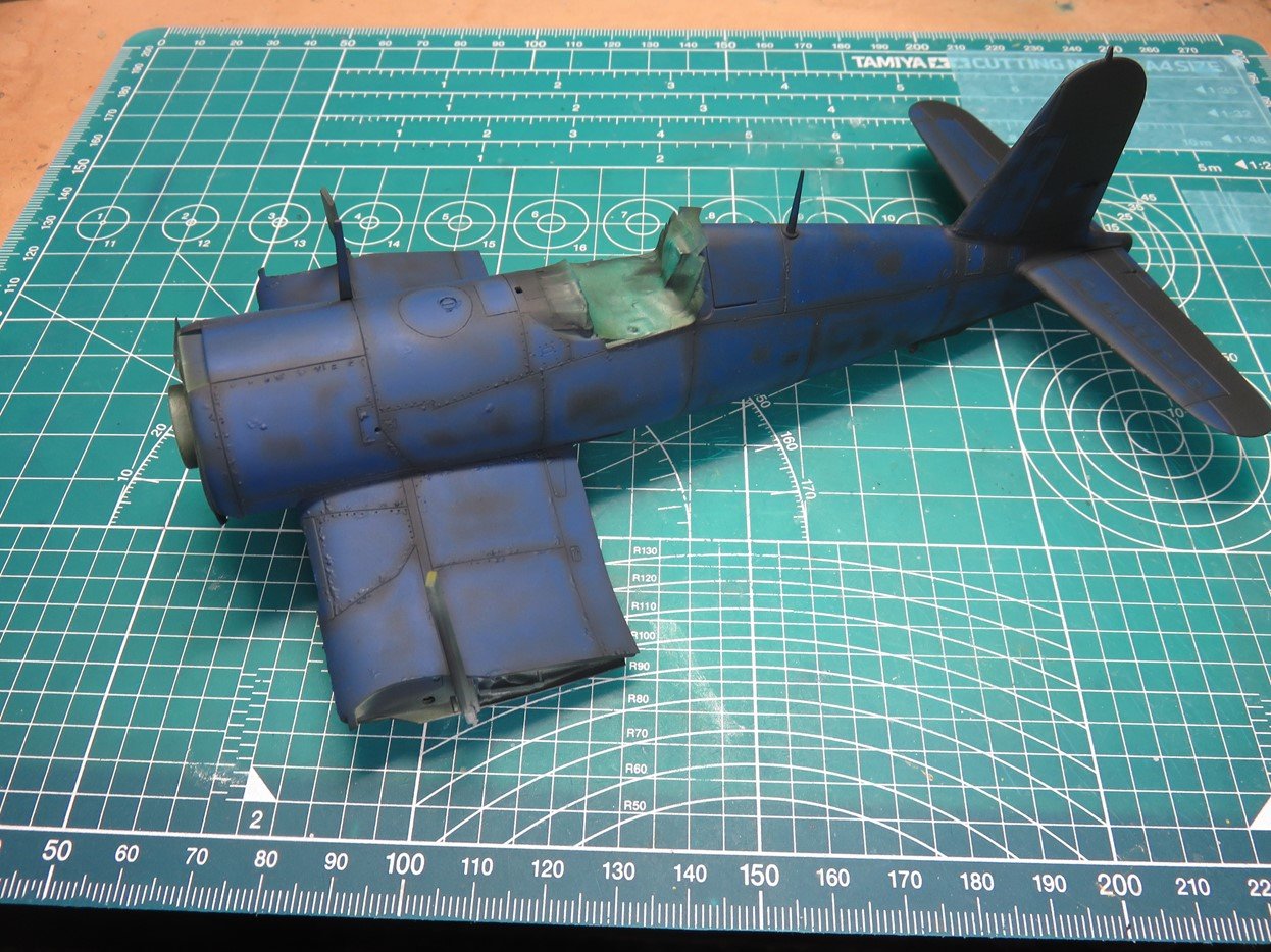 Base Coat with Tamiya XF8 Flat Blue