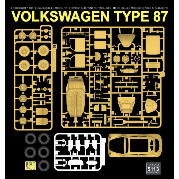 RyeField Model Volkswagen Type 87 with Full Interior 1/35 Scale RM-5113