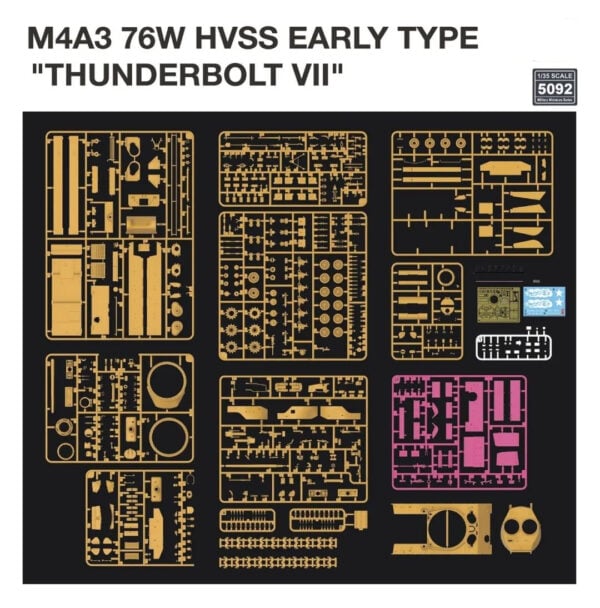 RyeField Model 76W HVSS Early Type Thunderbolt VII 1/35 Scale RM-5092