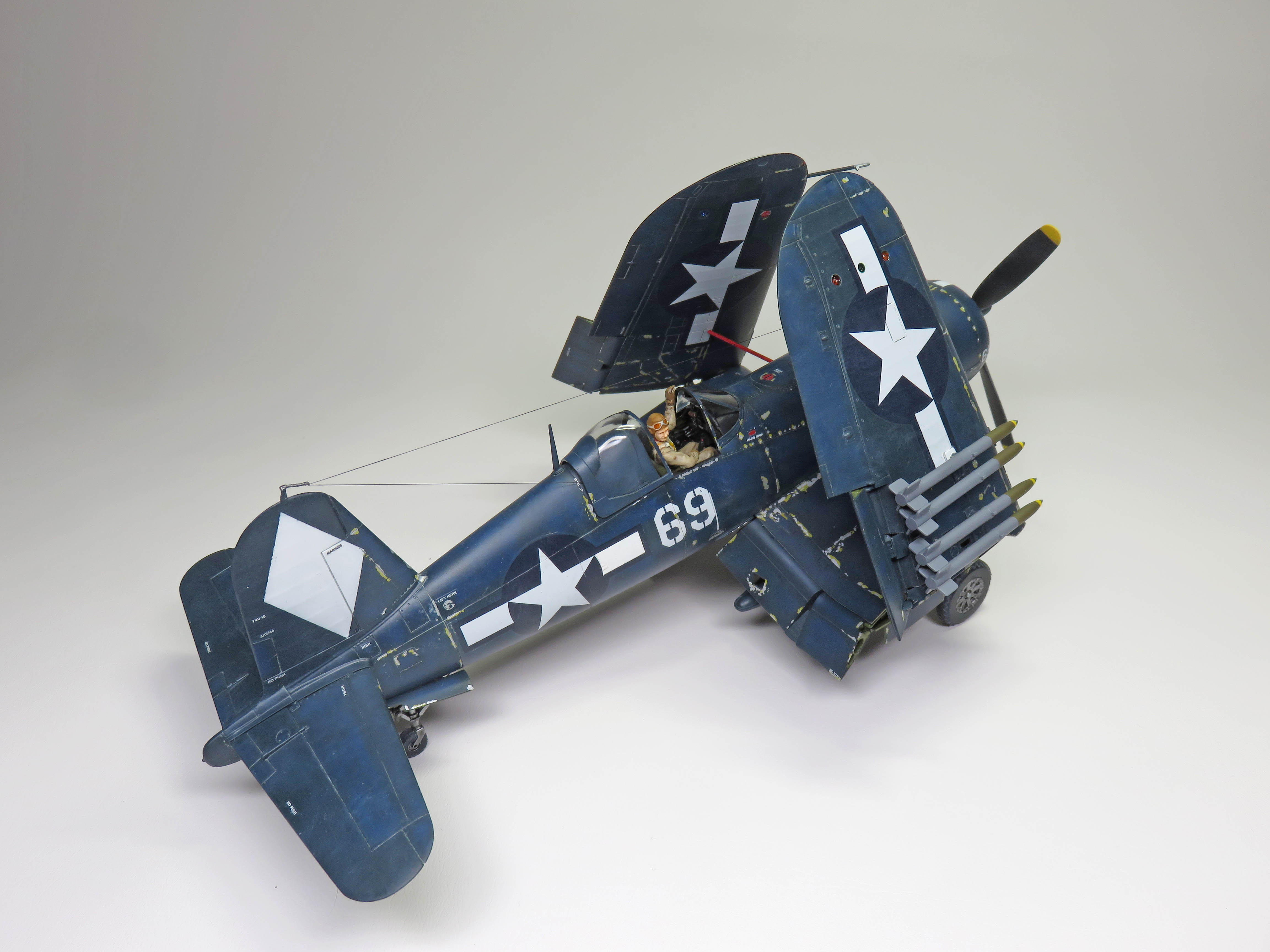 Tamiya Corsair Finished Rear Side View Further Away