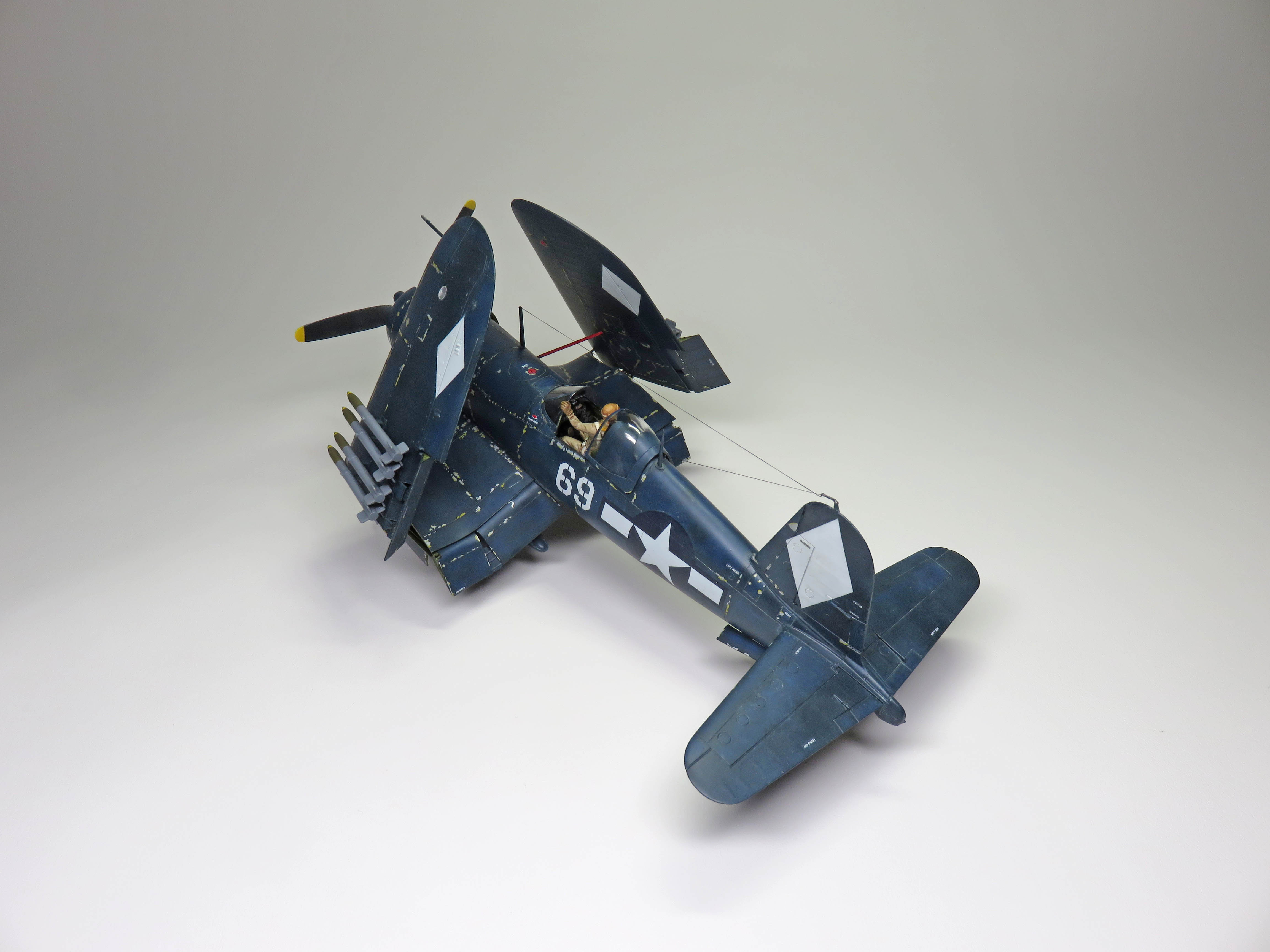 Tamiya Corsair Finished Rear Top View