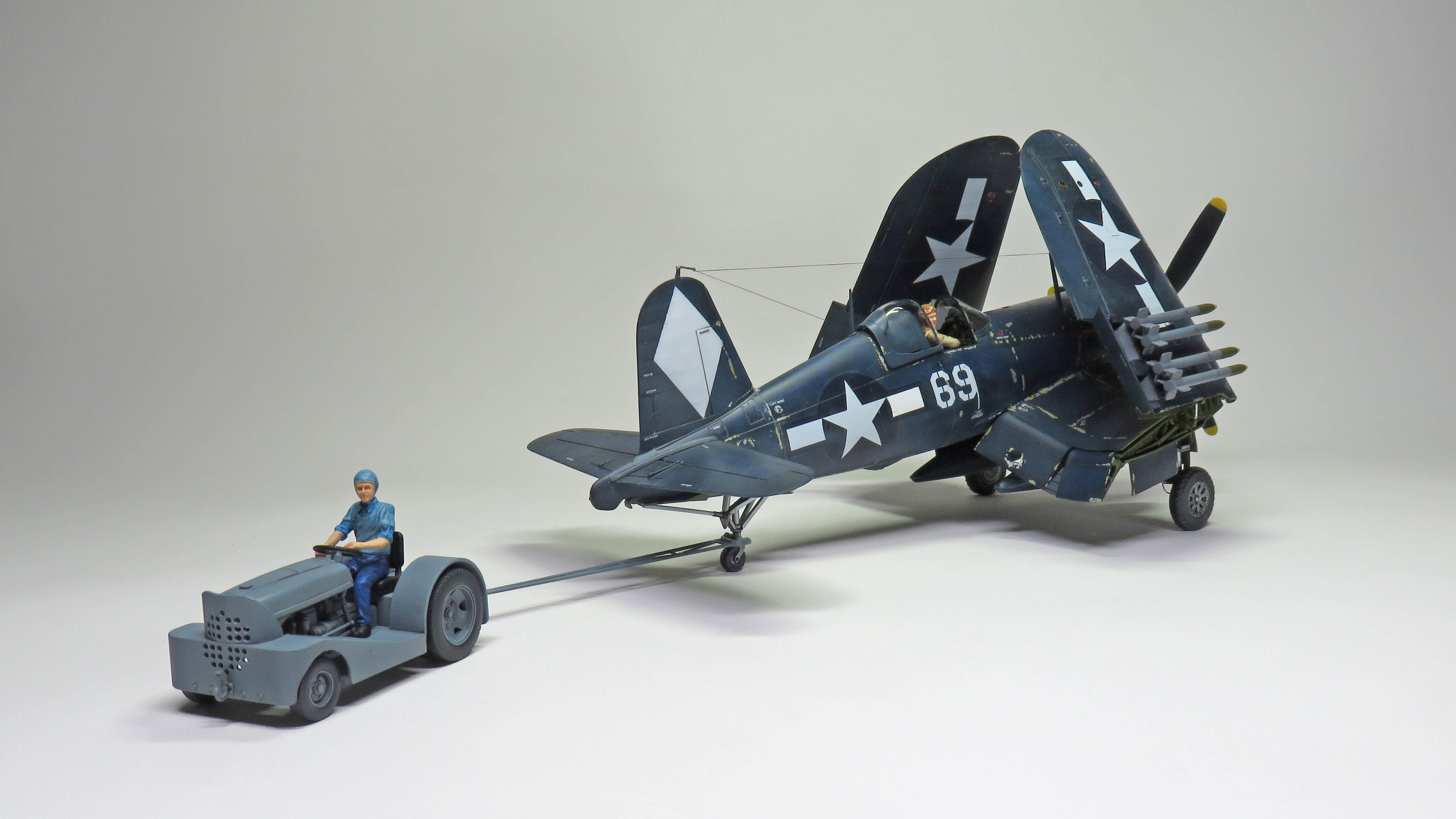 Tamiya Corsair Finished with Moto-tug