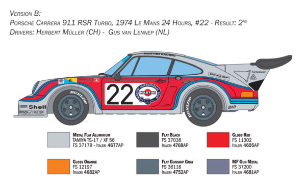 Italeri Porsche Carrera RSR Turbo 934 1/24 Scale 3625