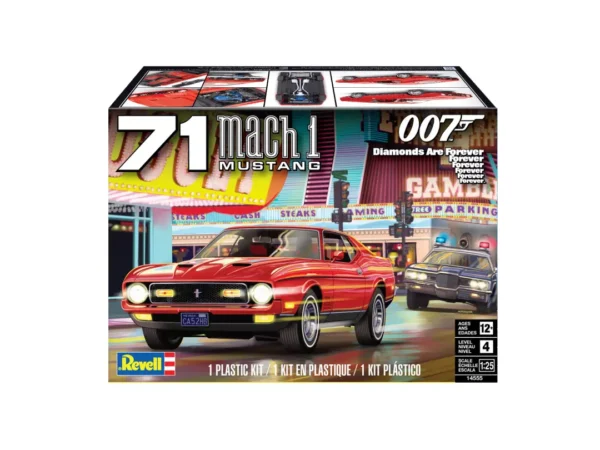 Revell 1971 Ford Mustang Mach 1 James Bond Diamonds Are Forever 1/24 Scale RMX 85-4555 14555