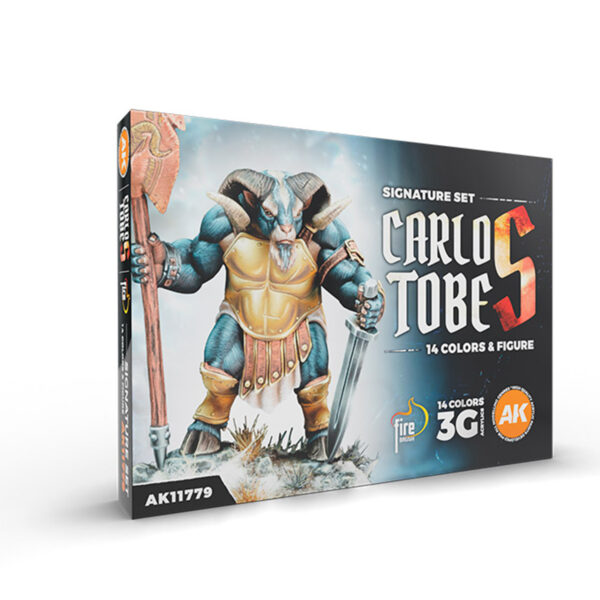 AK Interactive Acrylic 3rd Gen Signature Set Carlos Tobes Set of 14 with Figure Paint Set 11779