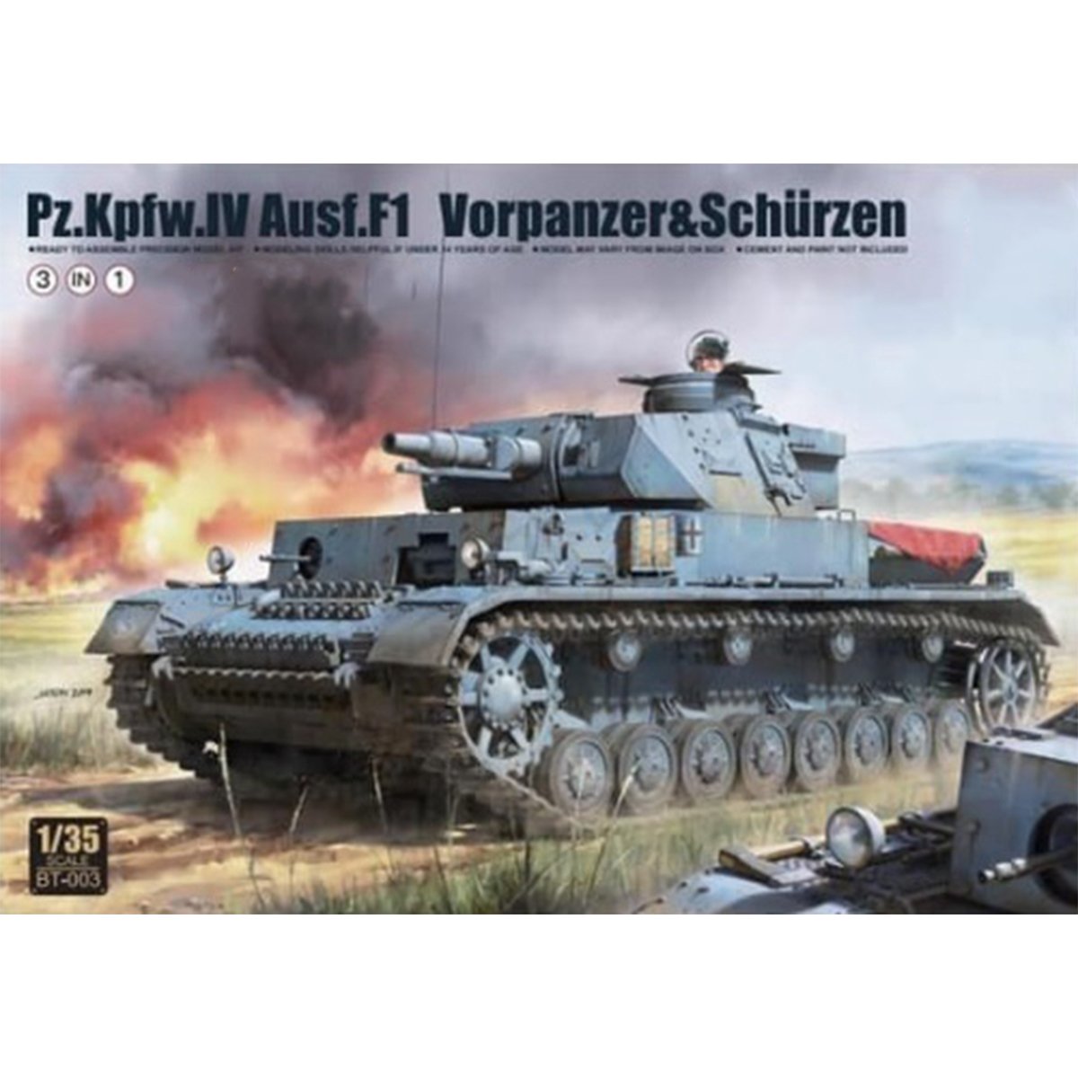 Border Model Pz.Kpfw.IV Ausf.F1 Vorpanzer and Schurzen 1/35 Scale BT ...