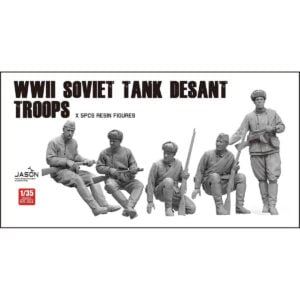 Border Model WWII Soviet Tank Desant Troops Set of 5 Resin Figures 1/35 Scale BR-004