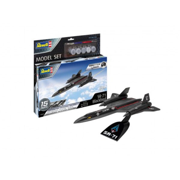 Revell Lockheed SR-71 Blackbird Easy Click 1/110 Scale 63652 Model Set