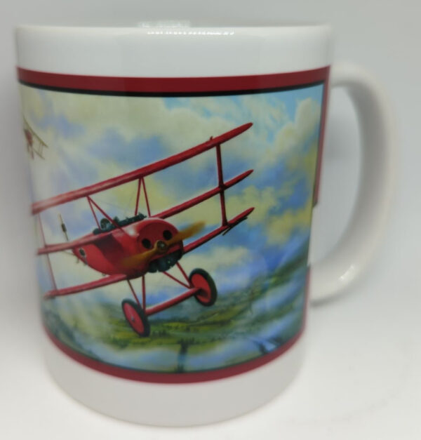 Rear Red Baron Coffee Mug White SUP-MUGREDBARW