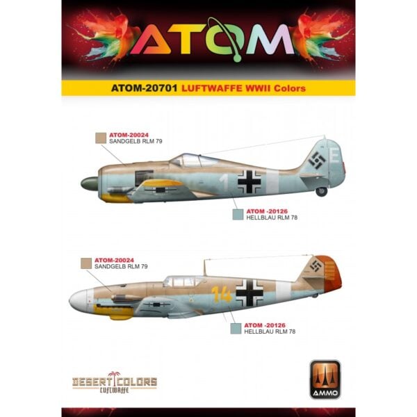 Ammo by Mig ATOM Luftwaffe WWII Colors Paint Set ATOM-20701