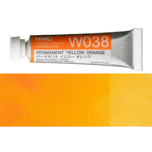 Holbein Artist Watercolour Permanent Yellow Orange 5ml W038A