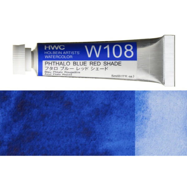 Holbein Artist Watercolour Phthalo Blue Red Shade 5ml W108A