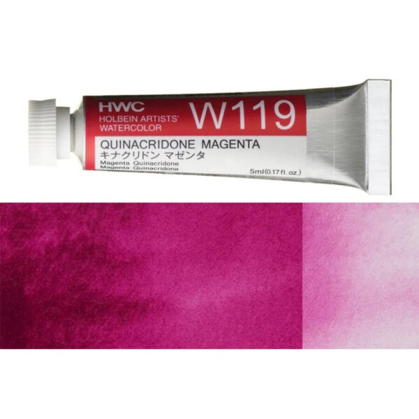 Holbein Artist Watercolour Quinacridone Magenta was Rose Violet RN 5ml W119C