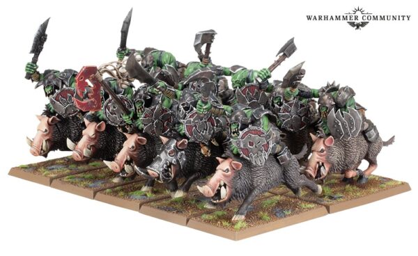 Warhammer The Old World Orc and Goblin Tribes Orc Boar Boyz Mob 09-06