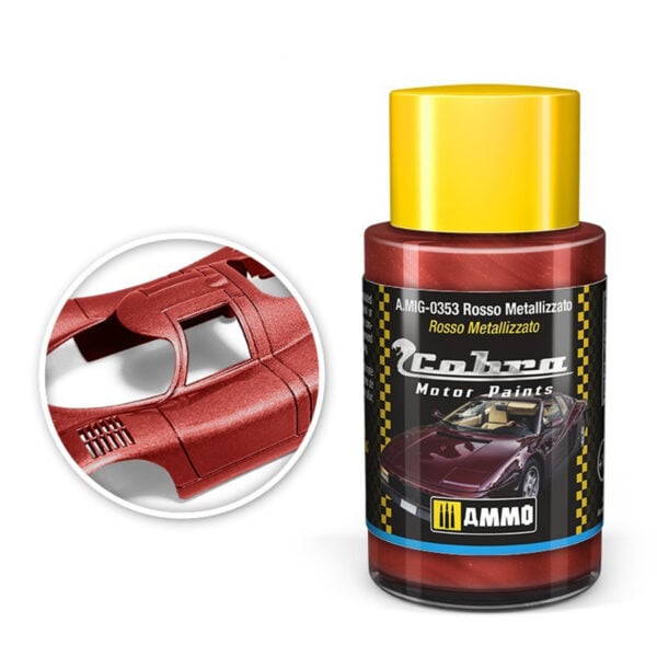 Ammo by Mig Cobra Motor Rosso Metallizzato Acrylic Paint AMIG0353