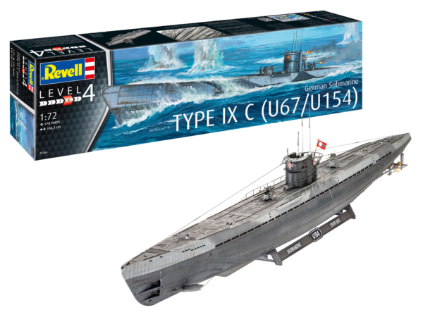 Revell Deutsches U-Boot German Submarine Type IX C Platinum Edition 1/72 Scale 05180