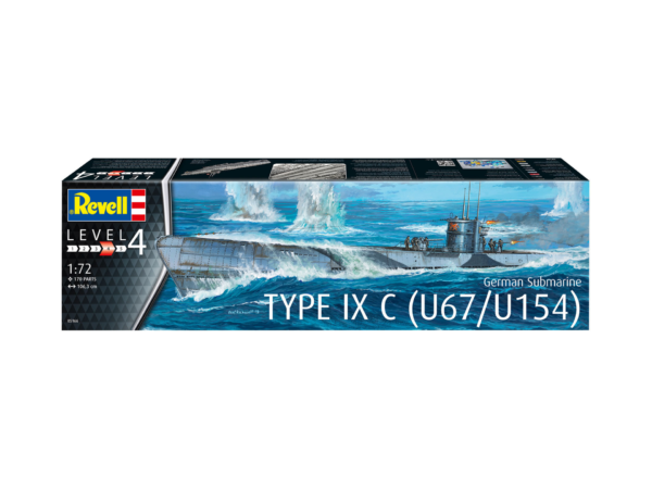 Revell Deutsches U-Boot German Submarine Type IX C Platinum Edition 1/72 Scale 05180