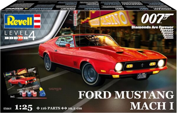 Revell Ford Mustang Mach 1 Jame Bond 007 Diamonds are Forever Gift Set 1/25 Scale 05664