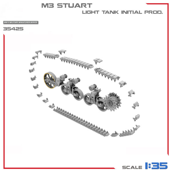 Miniart M3 Stuart Light Tank Initial Prodruction 1/35 Scale 35425