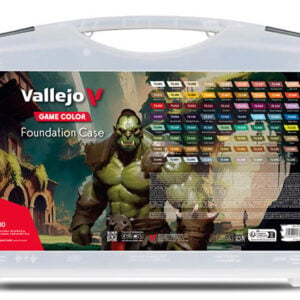 Vallejo Game Color Foundations Set of 72 Paints with Case and Brush Set 72180