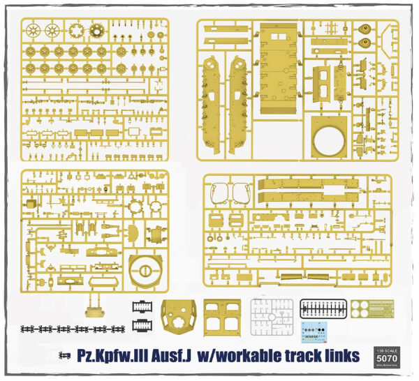 RyeField Model Pz.Kpfw.III Ausf.J with Workable Track 1/35 Scale 5070