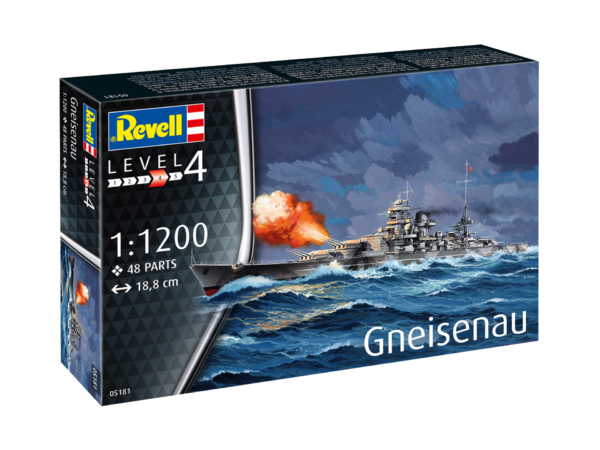 Revell Gneisenau German Battleship 1/1200 Scale 05181