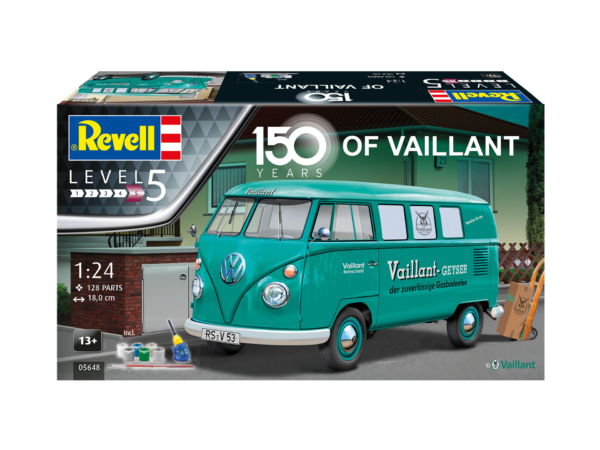 Revell VW T1 Bus 150 Years of Vaillant 1/24 Scale 05648 Gift Set