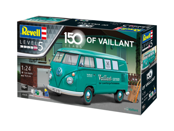 Revell VW T1 Bus 150 Years of Vaillant 1/24 Scale 05648 Gift Set