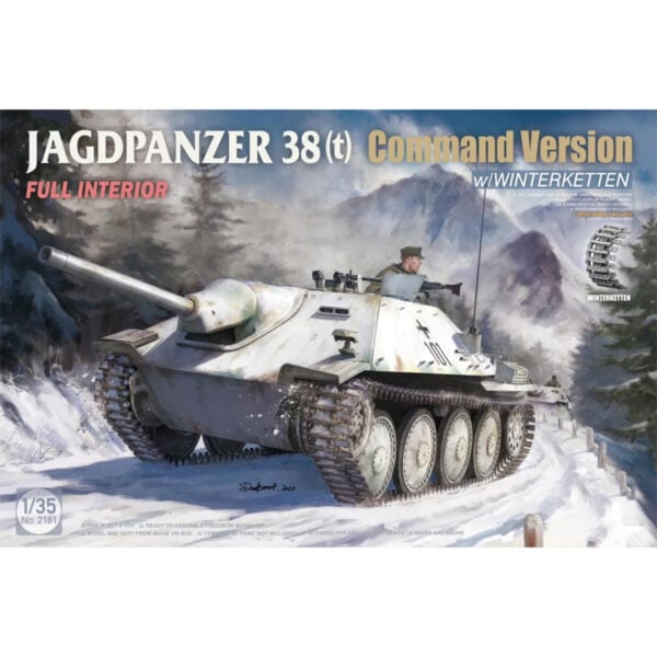 Takom Jagdpanzer 38t Command Version with WinterKetten 1/35 Scale 2181