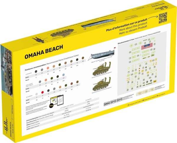 Heller Omaha Beach Tank Boat and Crew of 3 1/72 Scale 50332