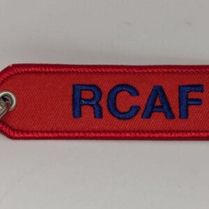 RCAF Air Force with 3 Canadian Roundels Embroidered Key Tag KEYRCAF