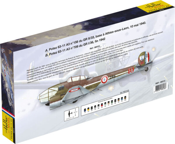 Heller Museum Potez 63-11 A3 No 156/709 1/72 Scale 80313