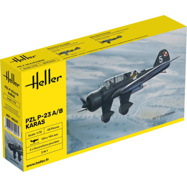 Heller PZL P- A/B 23 Karas 1/72 Scale 80247