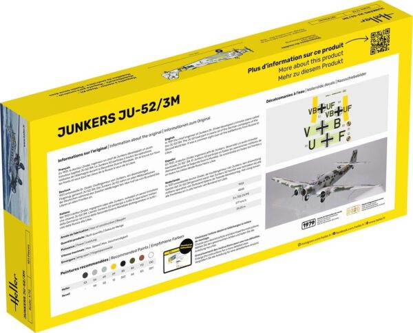 Heller Junkers JU-52/3 1/72 Scale 80380