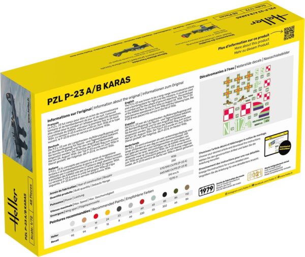 Heller PZL P- A/B 23 Karas 1/72 Scale 80247