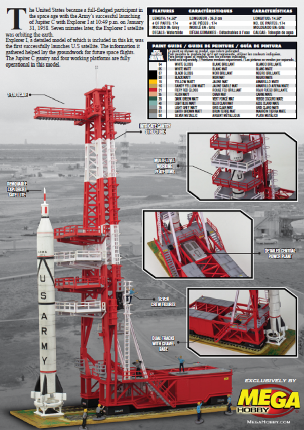 Gantry Details Revell Jupiter-C Rocket with Gantry 1/110 Scale 03706