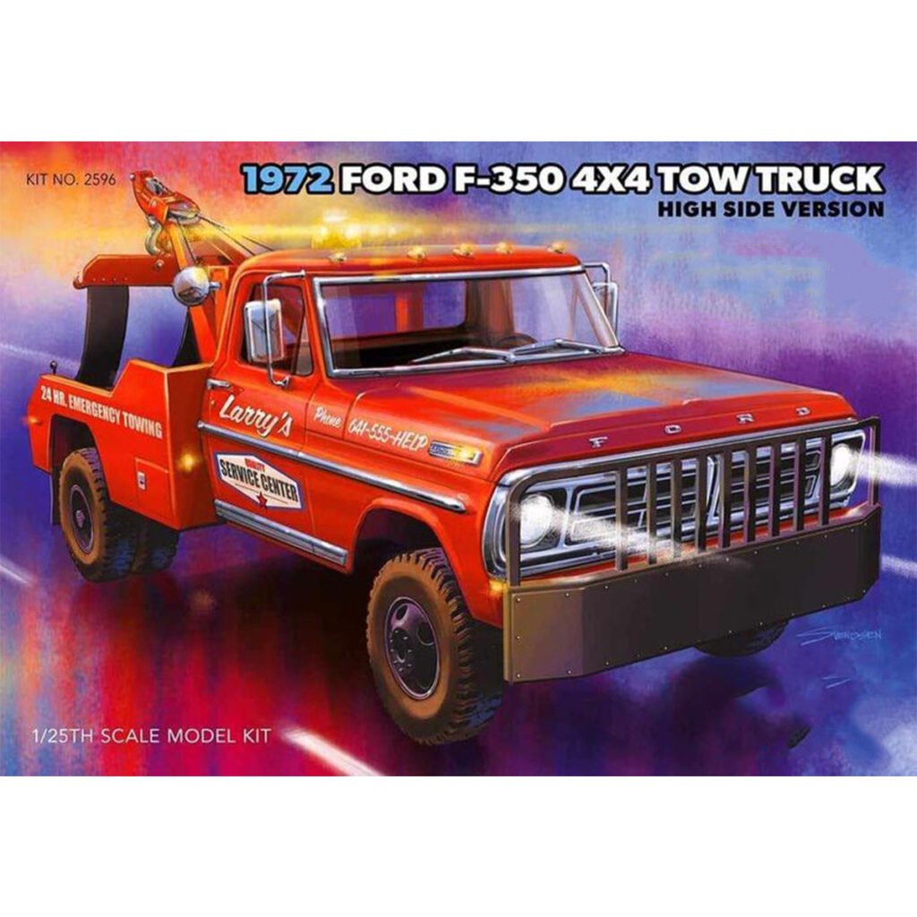 Moebius Models 1972 Ford F350 Wrecker 4x4 High Side 1/25 Scale 2598 Pre