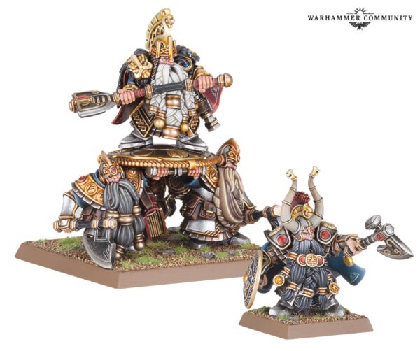 Warhammer the Old World Dwarfen Mountain Holds Dwarf Lords with Shieldbearers 10-11