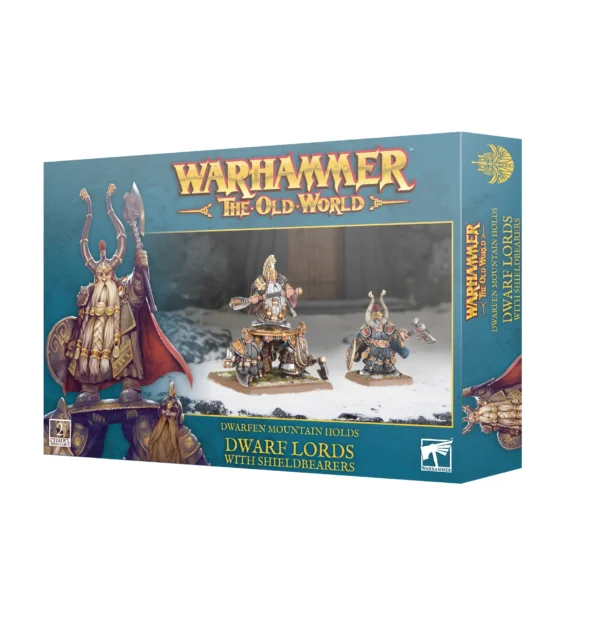 Warhammer the Old World Dwarfen Mountain Holds Dwarf Lords with Shieldbearers 10-11