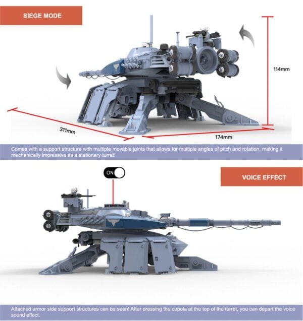 Border Model Grizzly Battle Tank with Lighting System 1/35 Scale BC-002