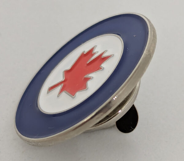 side view RCAF roundel lapel pin